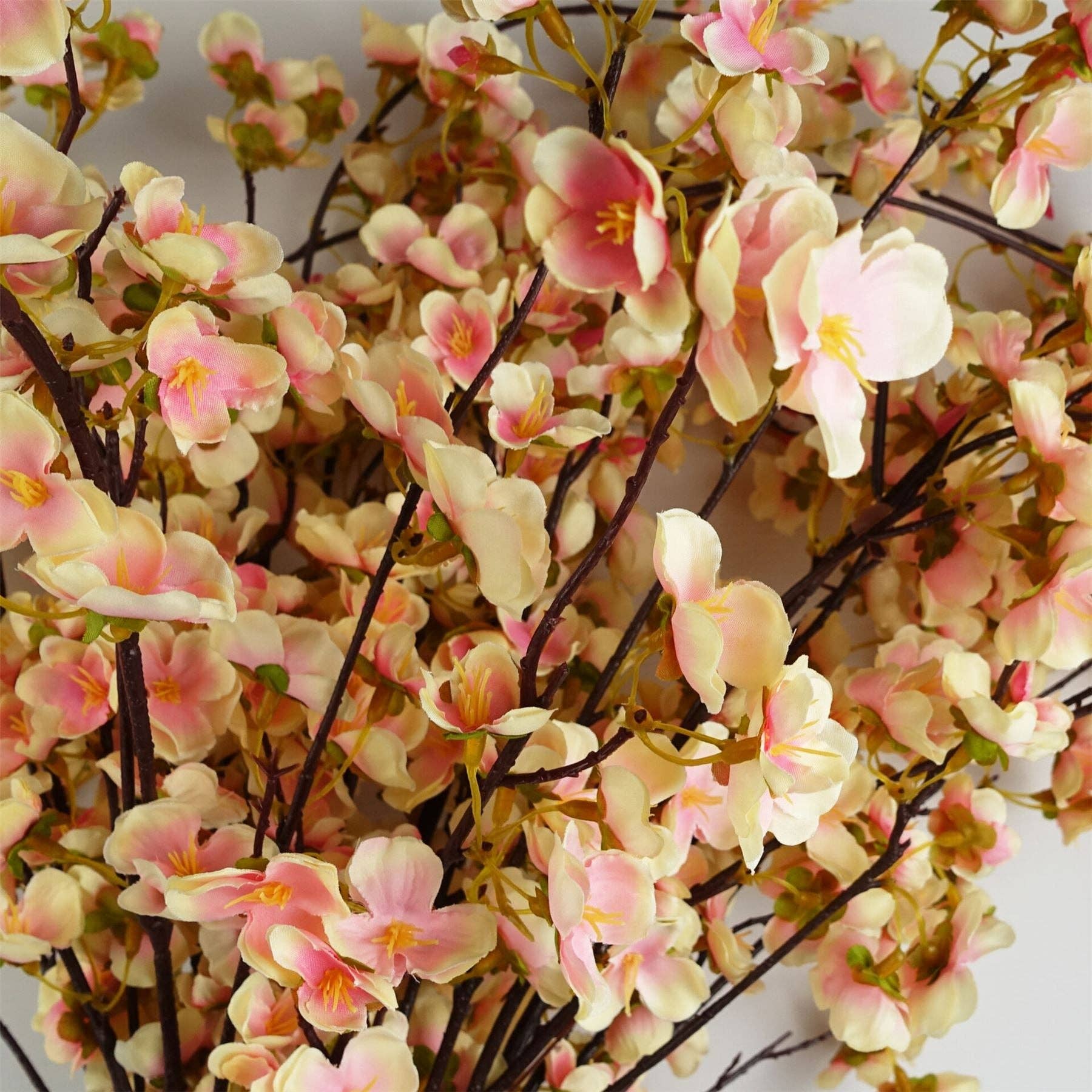 Natural Pink Trailing Cherry Blossom Stem