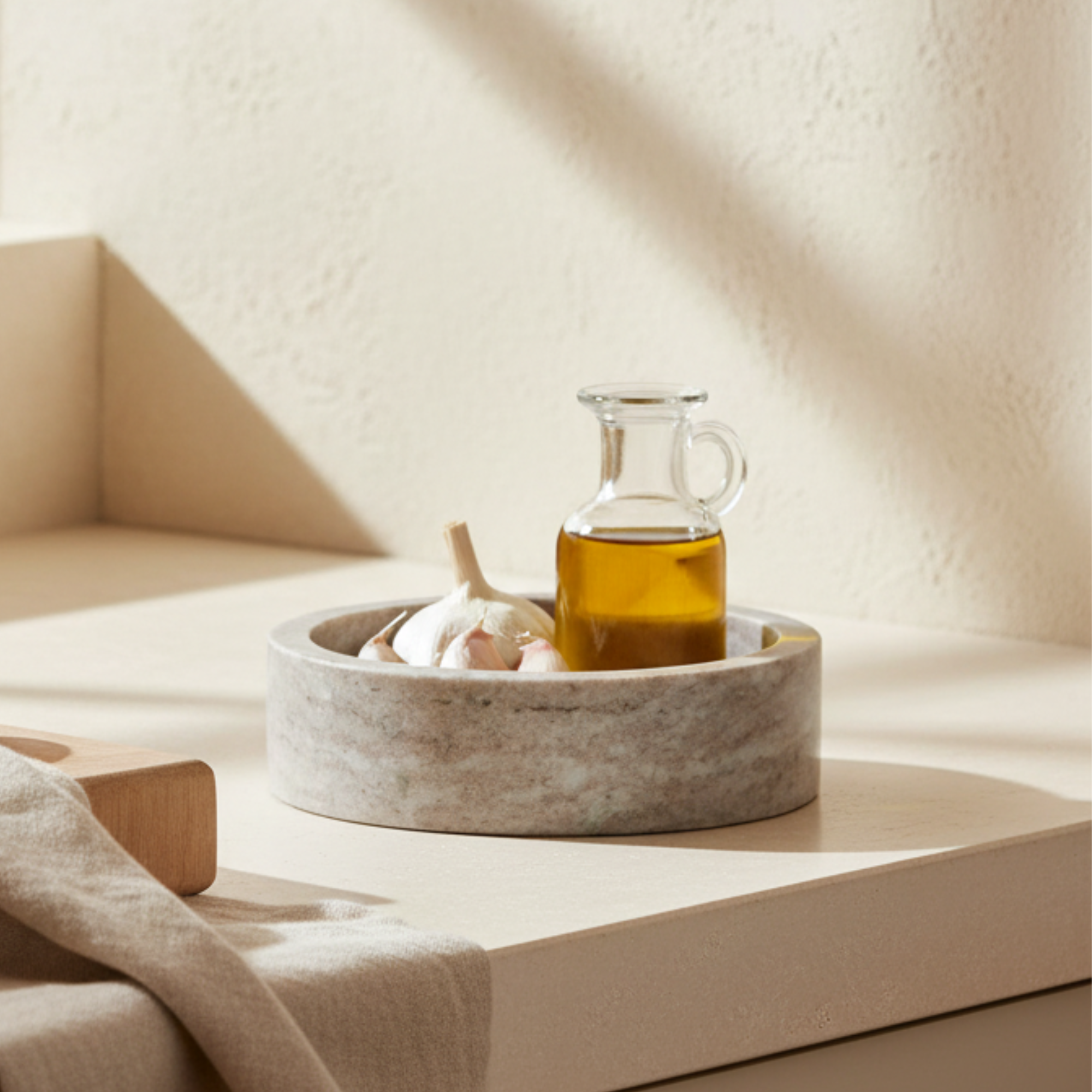 Round Marble Tray