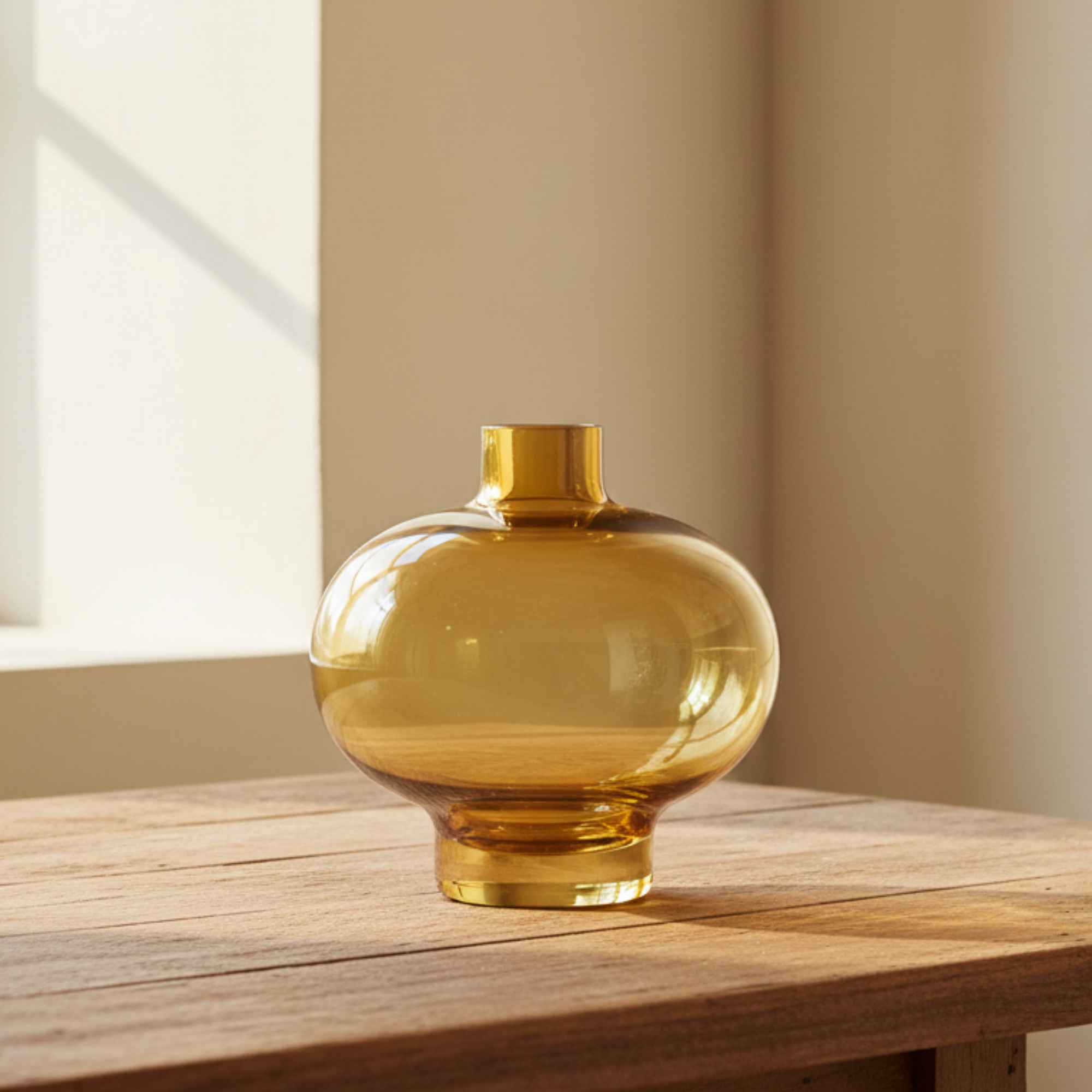 Amber Glass Vase