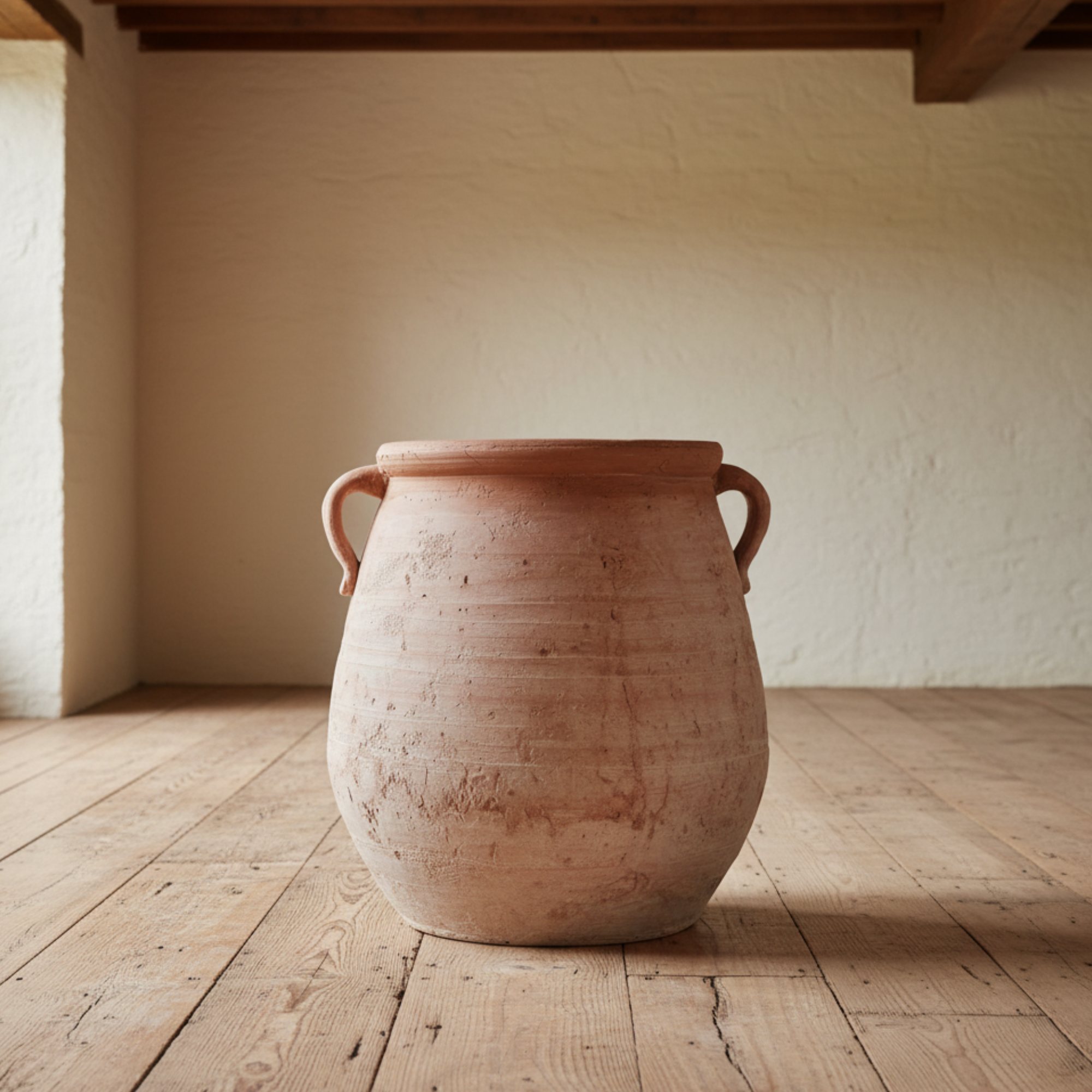 Whitewashed Terracotta Urn