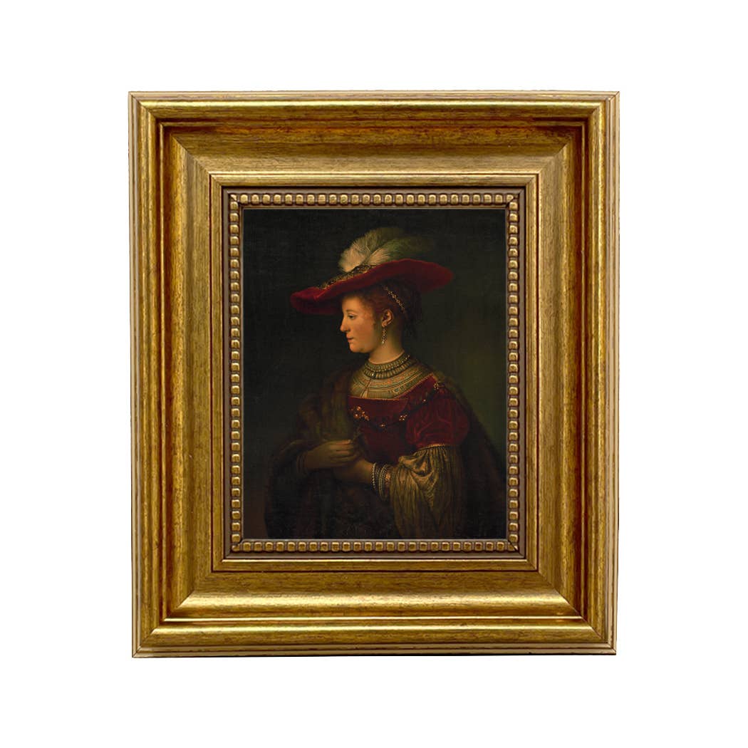Saskia van Uylenburgh Framed Canvas Print | Rembrandt Reproduction