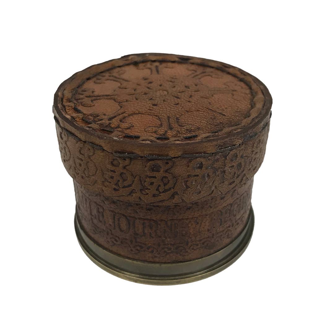 Brass Compass in Leather Case