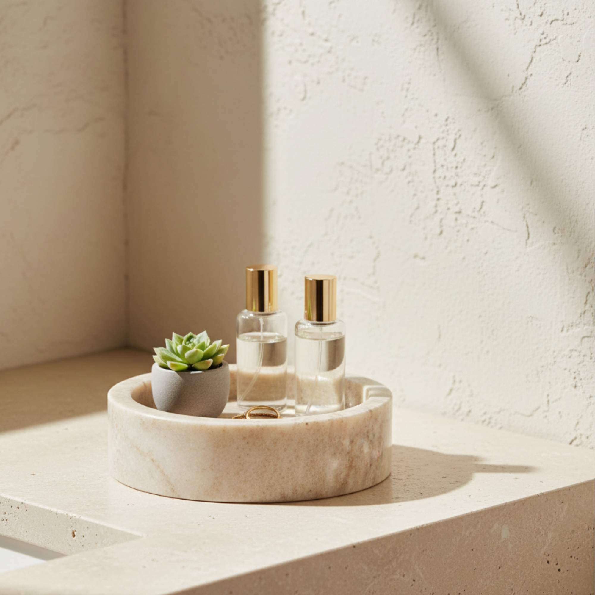 Round Marble Tray