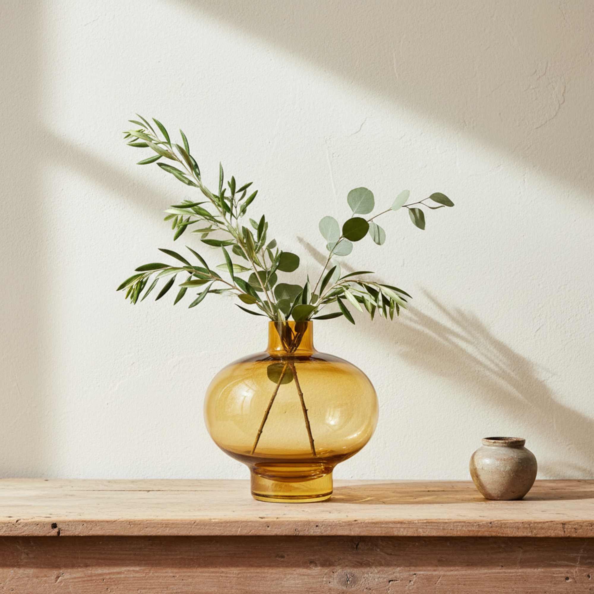 Amber Glass Vase