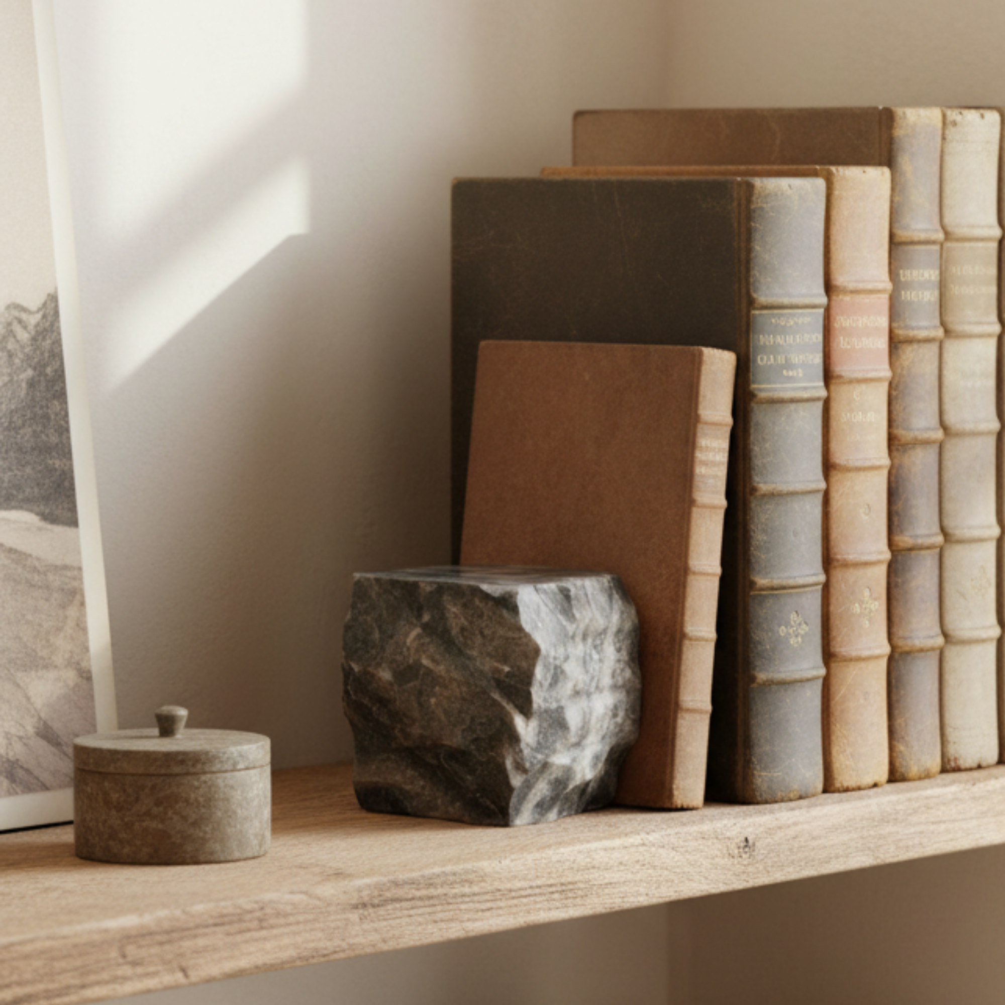 Marble Raw Edged Bookend