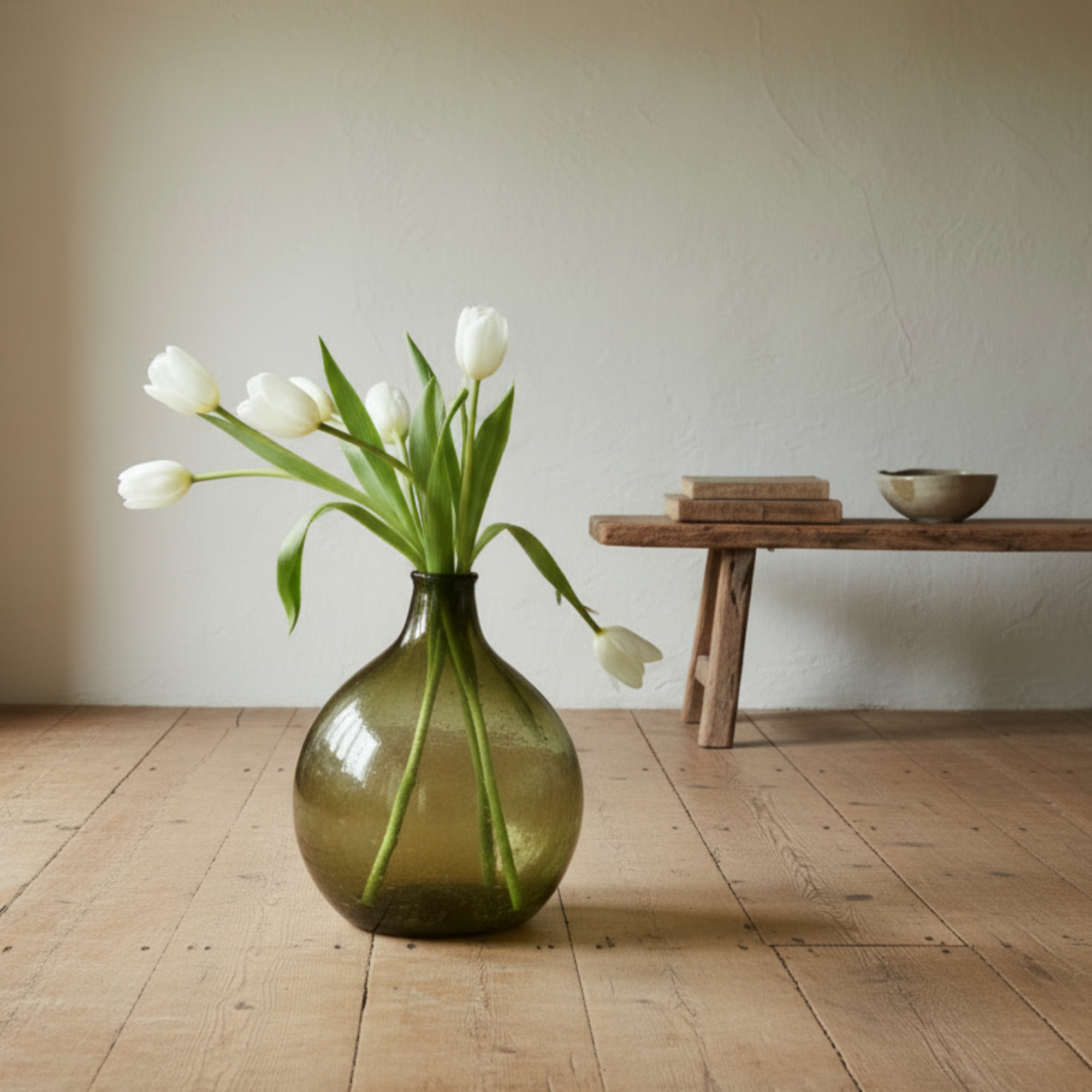 Hand-Blown Glass Vase