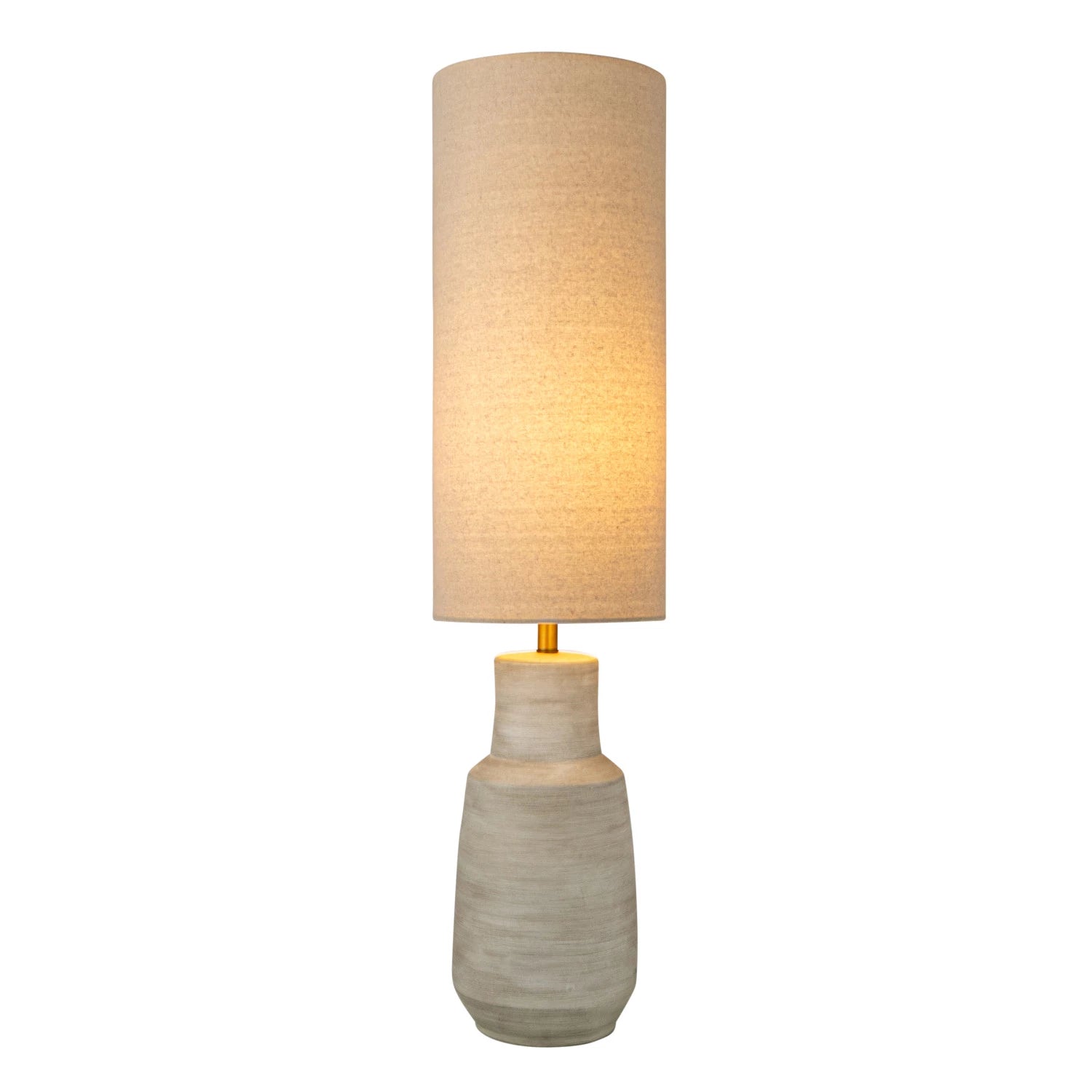 Ceramic Floor Lamp with Linen Shade