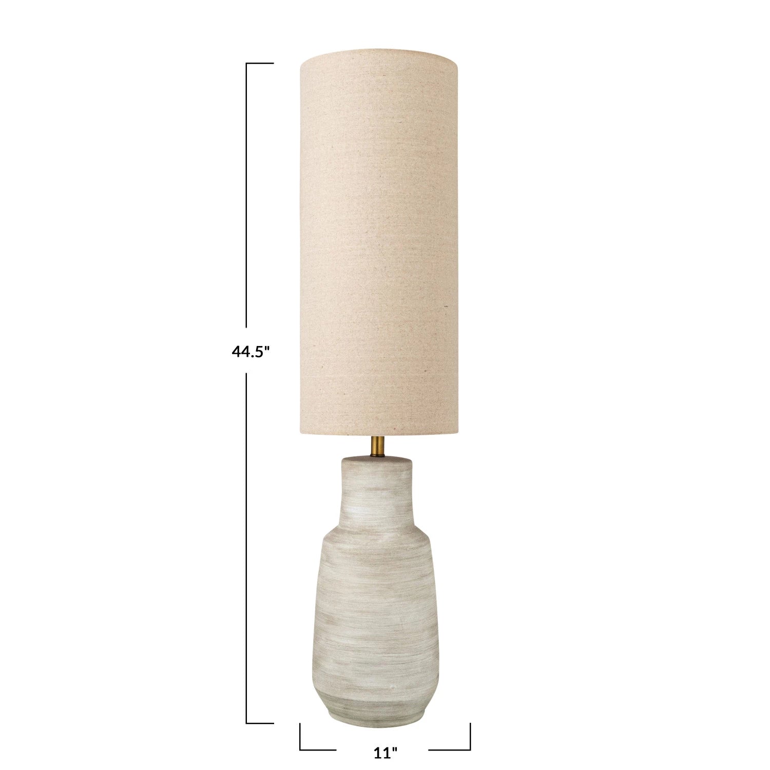Ceramic Floor Lamp with Linen Shade