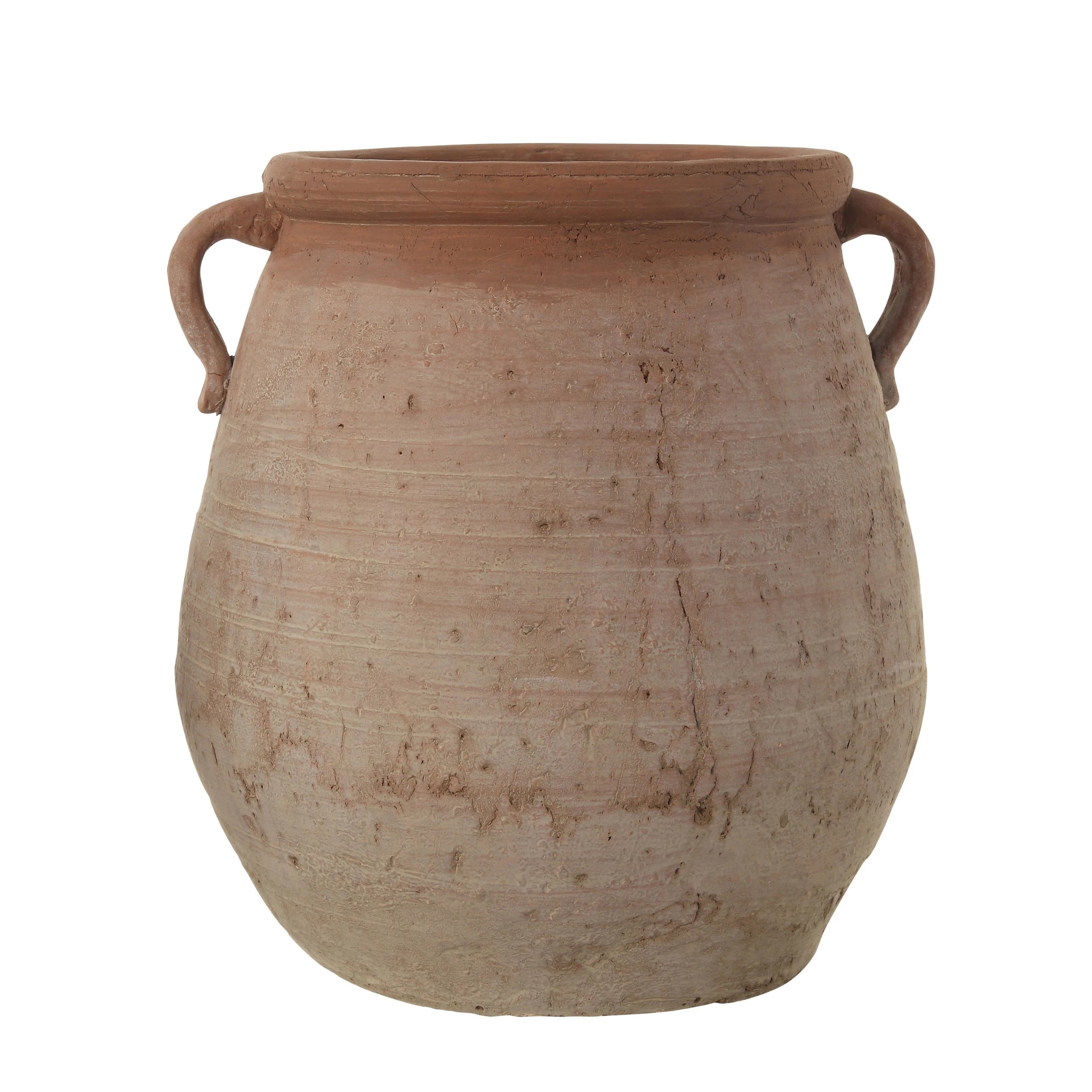 Whitewashed Terracotta Urn