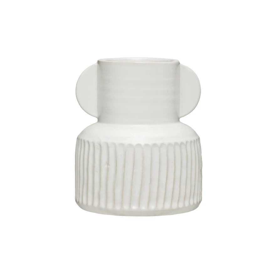 Stone Pleated Vase